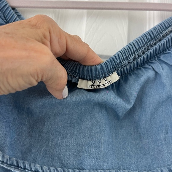 Elegant Blue Off-Shoulder Women's Dress - Picture 2 of 3